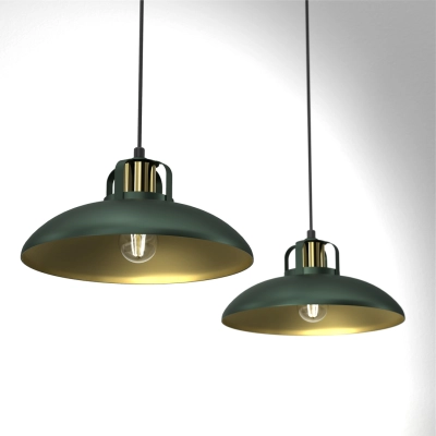 lafabryka.pl Lampa wisząca FELIX GREEN/GOLD 2xE27 MLP7710 MILAGRO